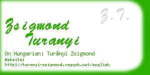 zsigmond turanyi business card