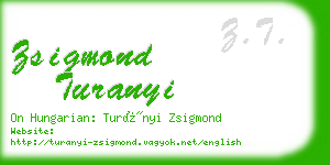 zsigmond turanyi business card